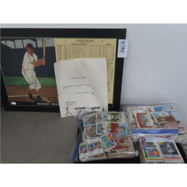 Vintage Sports Trading Cards, Stan Musical Autographed Photo w/COA