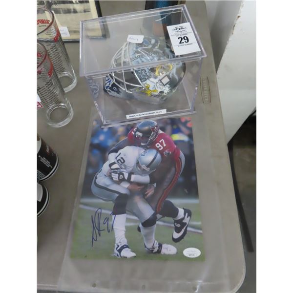 Nicolia Khabibulin Autographed Mini Helmet