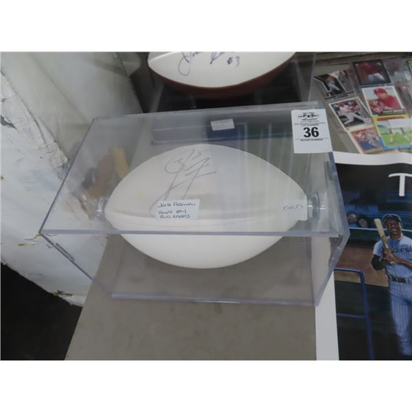 Josh Freeman TB Bucs Autographed Footbal w/Showcase