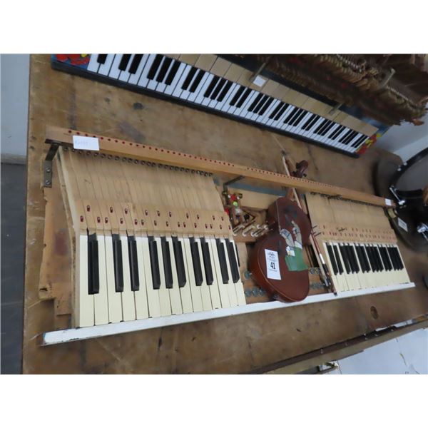 Piano and Violin Unique One of A Kind Art by Local Artist