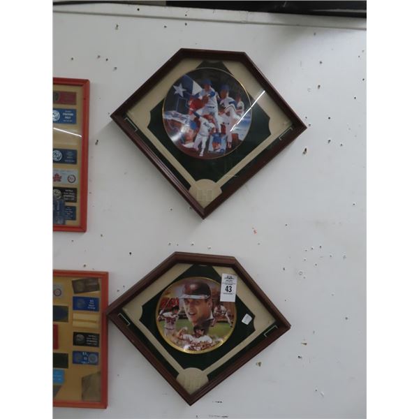 Orioles/Astros Souvenir Shadow Box Collector Plates