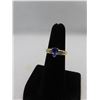 Image 2 : 14K YG Tanzanite and Diamond Ring w/One Pear Cut Tanzanite and 8 Square Cut