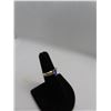 Image 3 : 14K YG Tanzanite and Diamond Ring w/One Pear Cut Tanzanite and 8 Square Cut