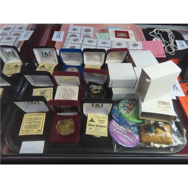 Disney Collector Medallion and Pins