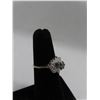 Image 4 : 14K WG Diamond Ring w/One Round Cut Diamond and 8 Round Diamonds 2.5g