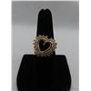Image 2 : 14K YG Diamond Heart Ring w/21 Round Cut Diamonds 7.2g - Replacement Value