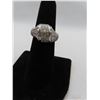 Image 2 : 18K WG Diamond Ring w/42 Round Cut Diamonds and 24 Square Cut Diamonds