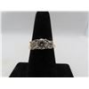 Image 2 : 14K YG Diamond Ring w/One Round Cut Diamond and 2 Round Diamonds 4.5g