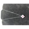 Image 2 : 14K WG Ruby and Diamond Pendant w/8 Square Calibre Cut Rubies w/20 Round