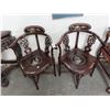 Image 1 : Ornately Carved Oriental Corner Chairs - Pair
