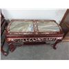 Image 1 : Oriental Carved Claw Foot Marble Inlay Coffee Table