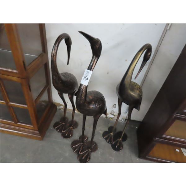3-Metal Heron  40"  Décor - 3 X $