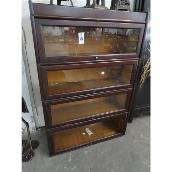 Antique Barrister Bookcase - 2 Broken Panes