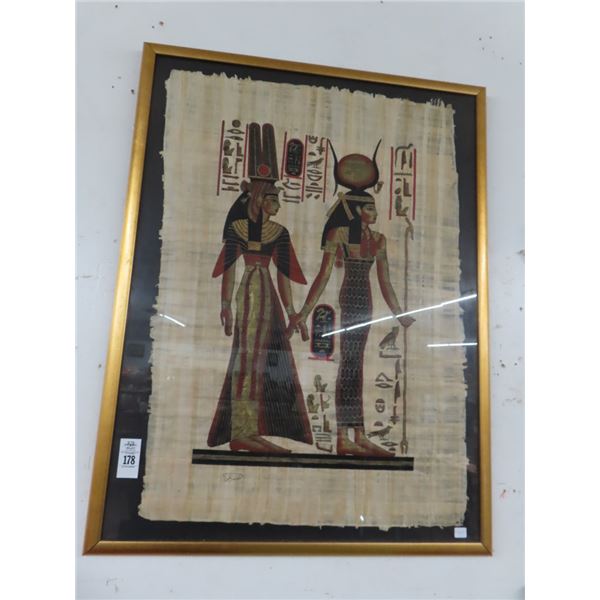 Framed Artist Signed Greek Wall Art on Papyris