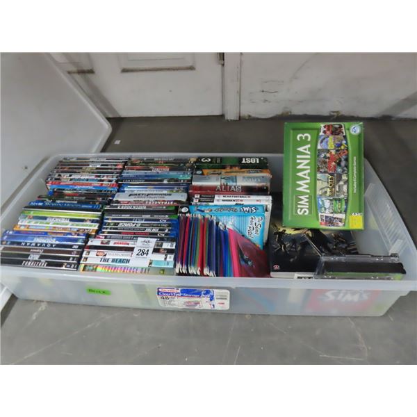 Bin w/DVD Movies