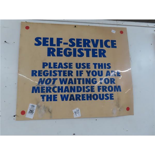 Self Service Wall Notice