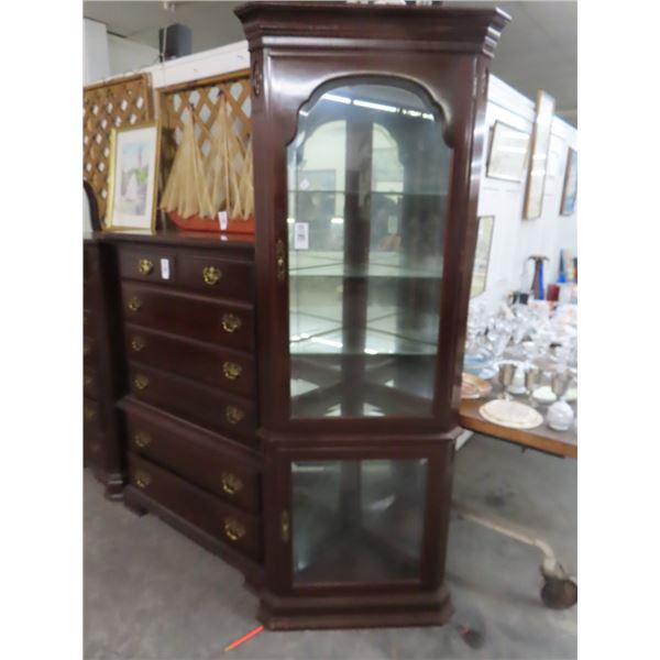 Mahogany Corner Curio