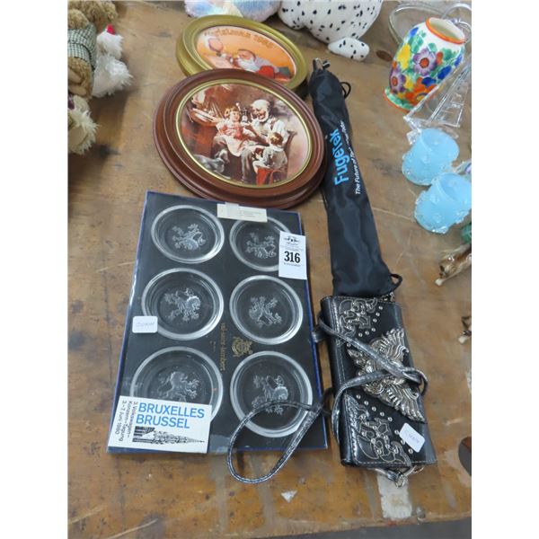 Collector Plates, Clutch, Coasters, Selfie Stick