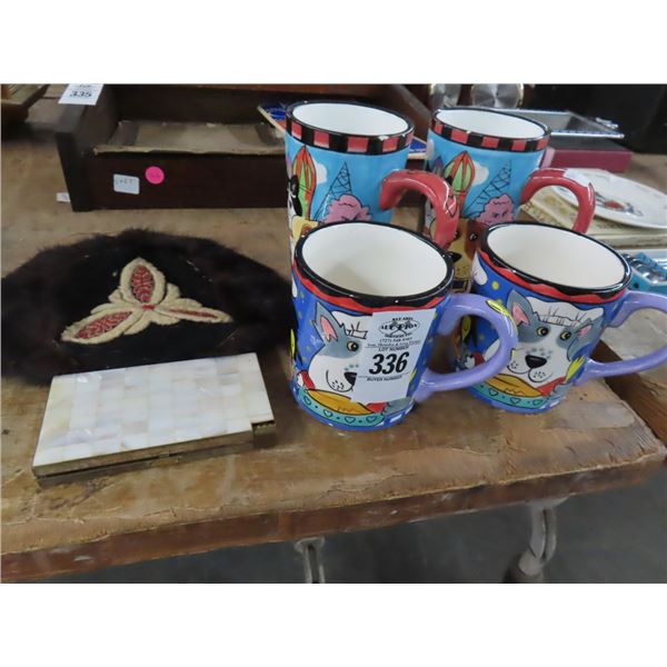 Pet Mugs, Fur Hat, Makeup Box