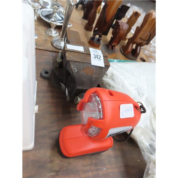 Cordless Flashlight, Bench Vise