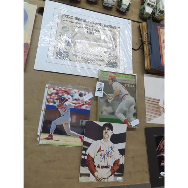 Baseball Photos, Louisville Slugger Advertisement Signed Musical/