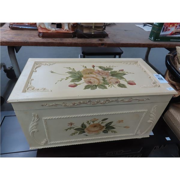 Floral Motif Storage Trunk