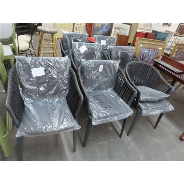 7-Woven Patio Padded Armchair - 7 X $