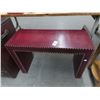 Image 1 : Snake Skin Style Button Trim Hall Table