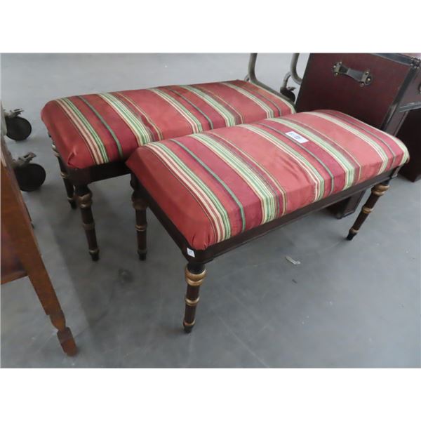 Padded Hall Benches - Pair