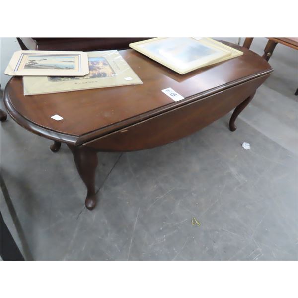 Mahogany Queen Anne Drop Leaf Coffee Table