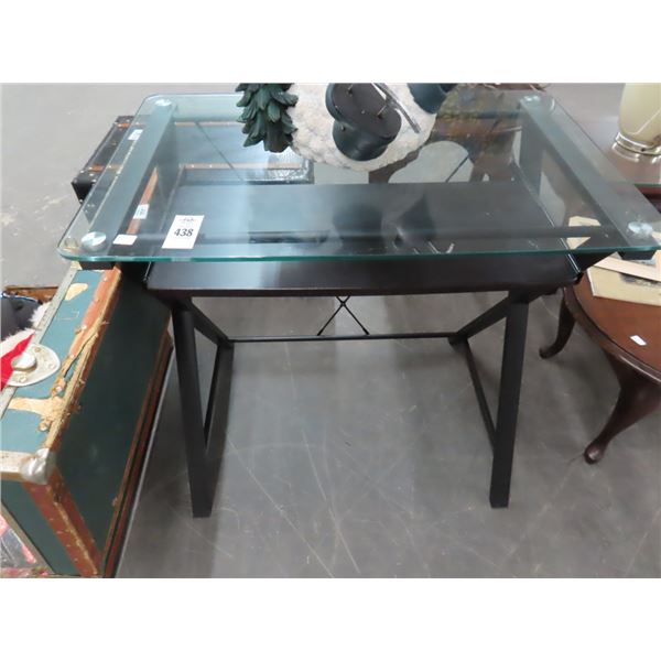 Small Contemporary Glasstop Desk