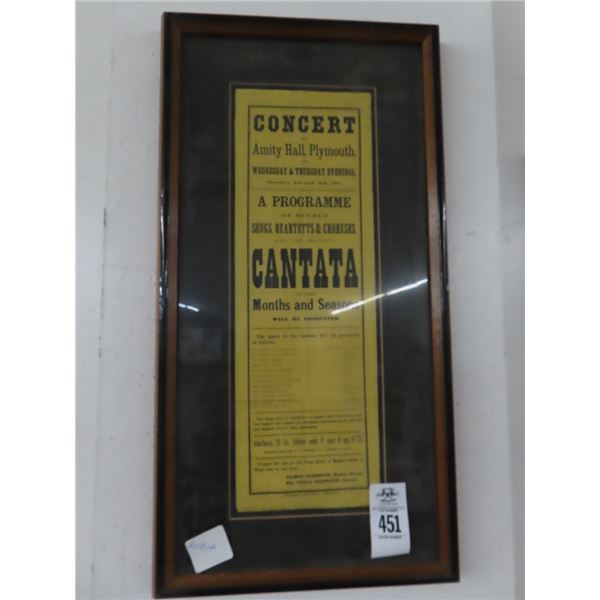 Cantata Framed Concert Promotion