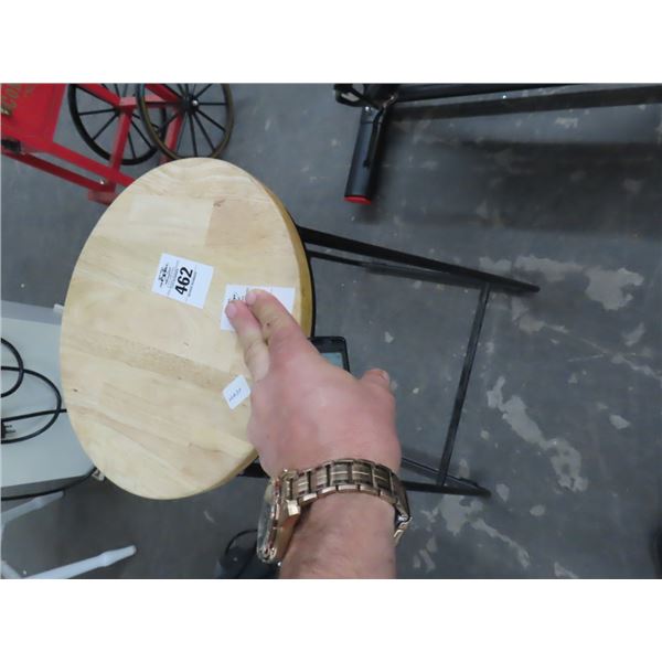 Iron Base Wood Top Bar Stool
