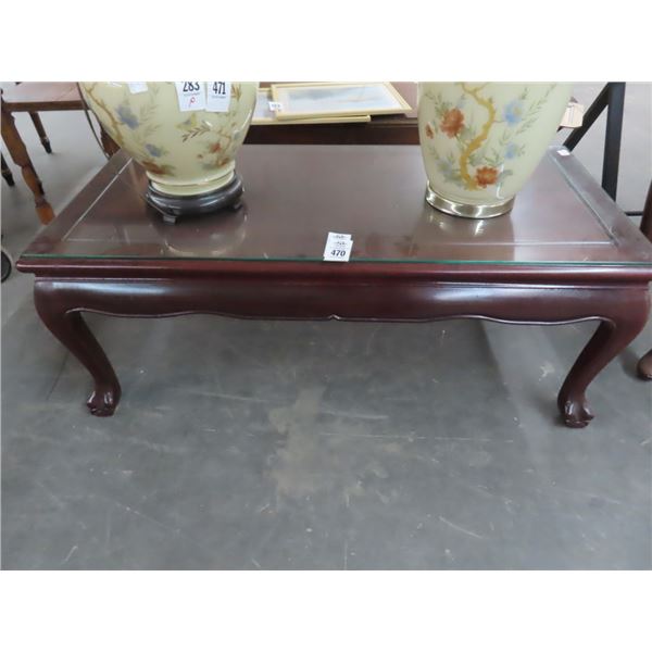 Mahogany Queen Anne Claw Foot Coffee Table