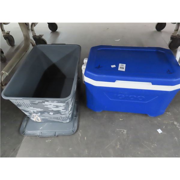 Igloo Cooler, Camo Storage Bin