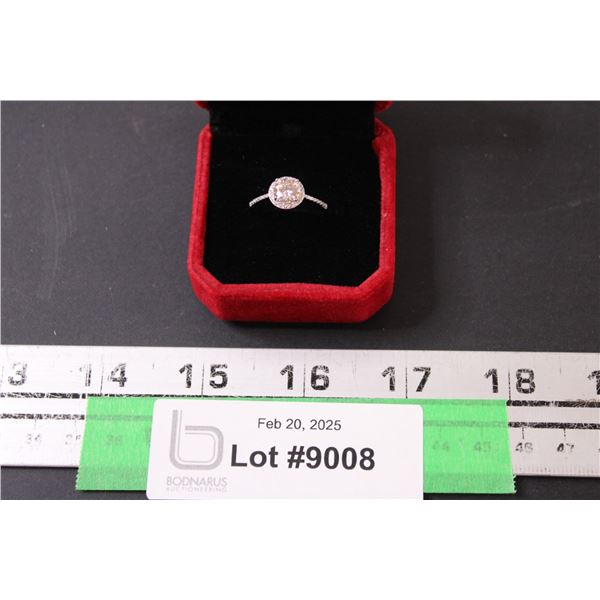 ^ 1 Ct GRA Certified Round Brilliant Cut Moissanite Stone VVS D Color w/35 Round Cubic Zirconia Set 