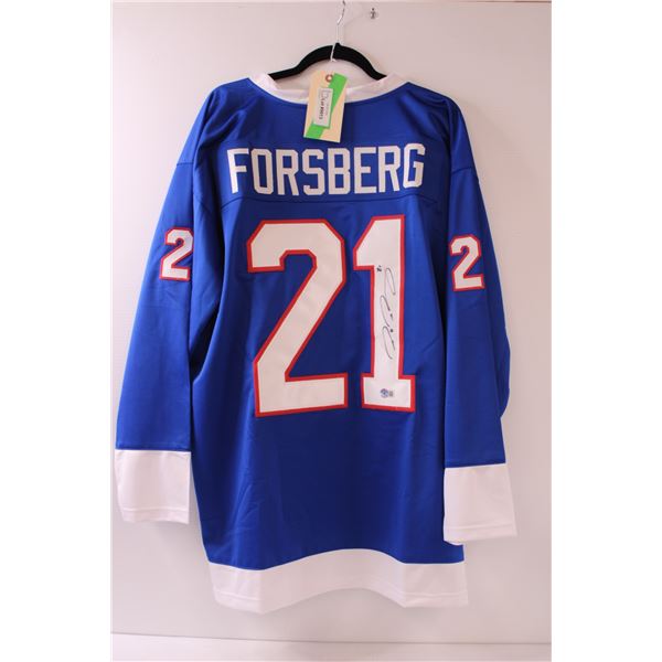 * Peter Forsberg Signed Jersey - Quebec Hockey Jersey w/Hologram Certificate Sticker on Jersey # BL4