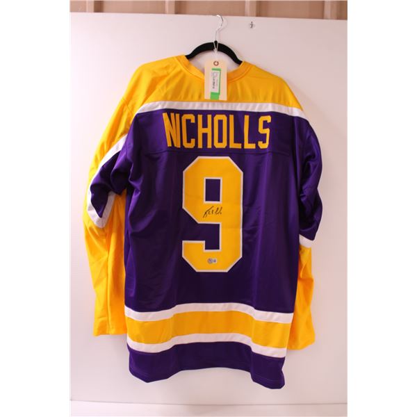 * Bernie Nicholls Signed Jersey - Los Angeles Hockey Jersey w/Hologram Certificate Sticker #BL46133