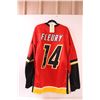 Image 1 : * Theo Fleury Signed Jersey - Calgary Hockey Jersey w/Hologram Certificate Sticker # BH083480