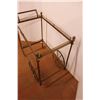 Image 4 : * Antique Brass Tea Cart - Missing Glass Shelves - 35" x 19" x 34" - Some Wear