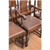 Image 2 : * (6) The Chesley Chair Co Brand Antique Jacobean Style Dining Chairs w/Leather Seats - Back Seat He