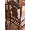 Image 3 : * (6) The Chesley Chair Co Brand Antique Jacobean Style Dining Chairs w/Leather Seats - Back Seat He