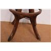 Image 3 : * Antique Oak & Cast Iron Swivel Stool - Some Wear - 14.5" x 27"