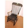 Image 1 : * Antique Early American Rocking Chair - Some Wear - 41" Back Height & 15" Seat Height