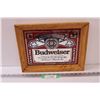 Image 1 : Budweiser Mirrored Advertisement Framed Sign - 14.5" x 11.5"