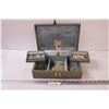 Image 1 : Vintage Musical Ballerina Jewelry Box - Works - 11" x 8" x 3.5"