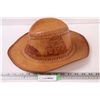 Image 1 : Leather Engraved Hat - 14" x 12" x 5"