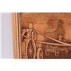 Image 2 : Wood Carved Threshing Machine Picture in Frame by Kim Murray - 19" x 15"