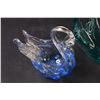 Image 2 : (2) Alta Glass Swans - 6" Tall & 5" Tall