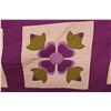 Image 2 : Quilt - Purple Flower Pattern - 84" x 108"
